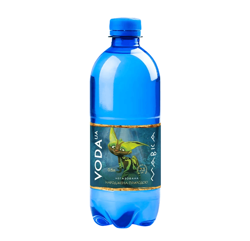Вода питна ТМ "VODA UA","Мавка", "Рідна Справжня Українська", "Жабокіт", 0,5л. негаз. (ПЕТ)